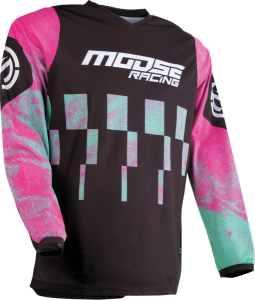 Tricou MOOSE RACING Qualifier Black/Pink XL, 1, nordicamoto.ro