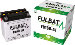 Fulbat FB16B-A1 száraz 12 V-os, 16,8 Ah-s, 210 A-es motorkerékpár-akkumulátor – elektrolittal együtt, 2, nordicamoto.ro
