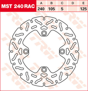 Contoured Fixed Brake Rotor, 2, nordicamoto.ro