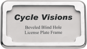 Beveled License Plate Frame Chrome