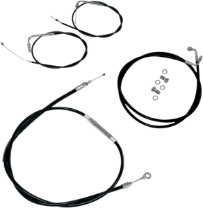Standard Black Vinyl Braided Handlebar Cable/brake Line Kit Black