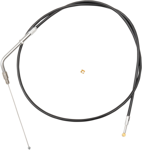 Black Vinyl Braided Handlebar Throttle Cable Black 30, 1, nordicamoto.ro