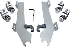 Fats/slim Windshield Trigger-lock Complete Mount Kit Polished, 1, nordicamoto.ro