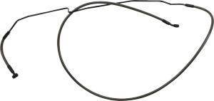 Braided Front Brake Line Black, Black Pearl