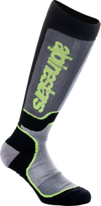 Alpinestars MX Plus gyermekzokni, fekete/szürke/sárga, nordicamoto.ro