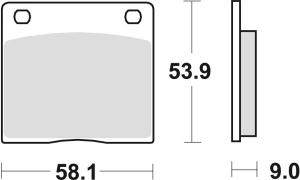 TRW organikus hátsó fékbetétek a KAWASAKI Z 1000 / Z1 '77–'81 / ZG 1300 '84–'89 / SUZUKI GS 550 '79–'82 modellekhez / GS 750 '77–'79 / GSX 750 '80–'87 / GS 1000 '78–'81 / GSX1100 '80–'83, nordicamoto.ro