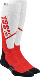 Sosete 100% Torque Comfort Moto  Red/White