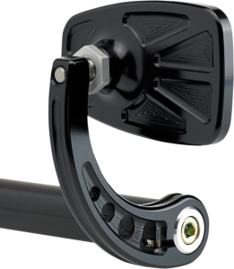 Cafe Style Bar End Mirror Anodized Black