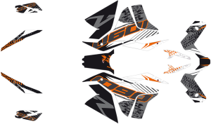Decal Kit Black, Gray, Orange 