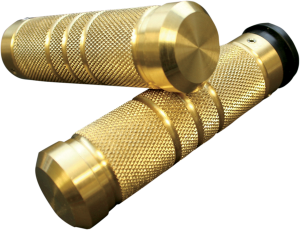 Knurled Grooved Custom Grips Brass, 1, nordicamoto.ro