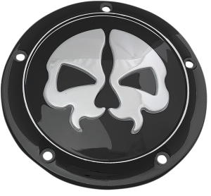 Split Skull Derby Cover Black, Chrome, 1, nordicamoto.ro