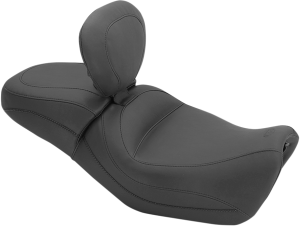 One-piece Touring Seat With Backrest Black