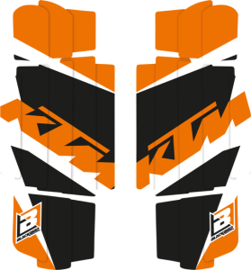 Dream Rad Louver Decals Black, Orange