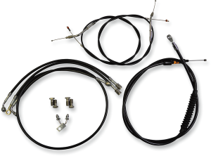Standard Black Vinyl Braided Handlebar Cable/brake Line Kit Black, 1, nordicamoto.ro