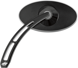Billet Aluminum Mirrors With Clear Glass Black