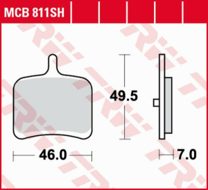 TRW szinterezett hátsó fékbetétek STREET BUELL R / CR 1125 XB3 '08–'10/EBR RX / SX 1190 '14–, nordicamoto.ro