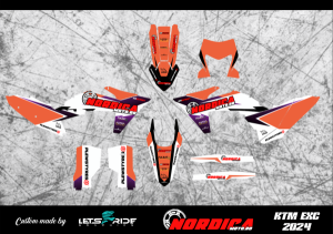 Kit stickere KTM EXC 2024 Nordicamoto, 1, nordicamoto.ro