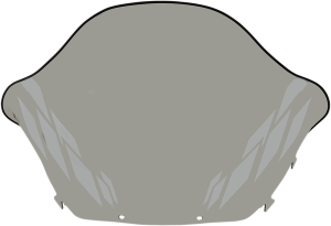 Snowmobile Windshield Gray, White