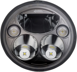 7(r) Trubeam® Headlamp Black Chrome, 1, nordicamoto.ro
