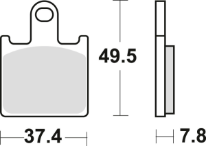 TRW szinterezett első fékbetétek RACING PERFORMANCE KAWASAKI ZX6R '07–'16 / Z 750 '11–'14, nordicamoto.ro