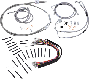 Complete Stainless Braided Handlebar Cable/brake Line Kit Silver, 1, nordicamoto.ro