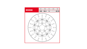 Round Floating Brake Rotor Black, Silver, Stainless Steel