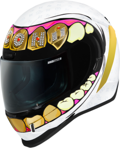 Helmet Afrm Grillz WtGold, White 