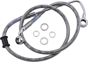 Extended Length Stainless Steel Brake Line Silver, Clear-coated Oversize [+102 mm (4'')], 1, nordicamoto.ro