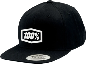 Sapca 100% Icon Snapback, fekete, nordicamoto.ro