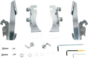 Fats/slim Windshield Trigger-lock Complete Mount Kit Polished, 1, nordicamoto.ro