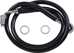 Extended Length Stainless Steel Brake Line Black, Vinyl Coated