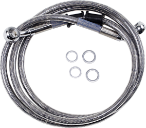 Extended Length Stainless Steel Brake Line Kit Silver, Clear-coated Oversize [+203 mm (8'')], 1, nordicamoto.ro