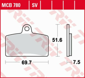 TRW Organic első fékbetétek az APRILIA RS4 50 (2011-től)/RS4 125 (2011-től)/TUONO 125 (2017-től) modellekhez, nordicamoto.ro