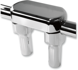 Hefty Handlebar Riser & Top Clamp Kit Silver, 1, nordicamoto.ro