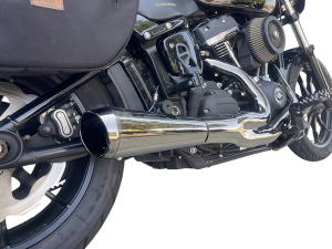 Slash-cut End Cap Black, Chrome, 2, nordicamoto.ro