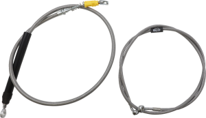 Complete Stainless Braided Handlebar Cable/brake Line Kit Silver, 2, nordicamoto.ro