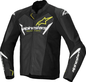 Alpinestars Faster V3 Airflow bőrdzseki, fekete/fehér, 54-es méret, 1, nordicamoto.ro