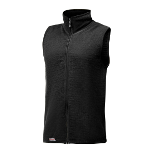 Aljruha motoros szánhoz, Woolpower Vest 400 Merino közbenső réteg, fekete, XS, nordicamoto.ro