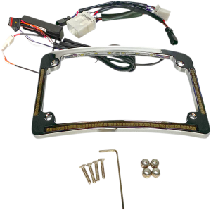 Plug & Play Run/brake/turn Led Radius License Plate Frame Amber, Red, White, 1, nordicamoto.ro