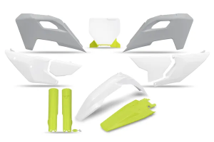 Karosszériakészlet Husqvarna-hoz – fehér, zöld, szürke 
