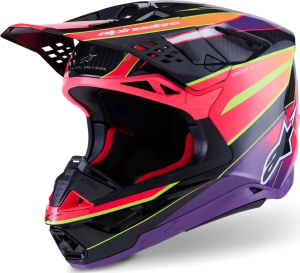 Alpinestars Supertech M10 Era MIPS® sisak, rózsaszín/lila/sárga