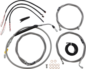 Complete Stainless Braided Handlebar Cable/brake Line Kit Silver, 1, nordicamoto.ro