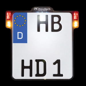 License Plate Holder 3-in-1 For Eu Countries Red, Yellow, 1, nordicamoto.ro