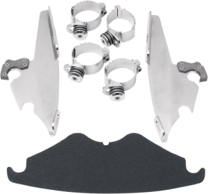 Fats/slim Windshield  Trigger-lock Complete Mount Kit Polished