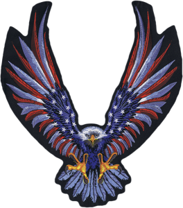 Stars N Stripes Patch Black, Blue, Red, White, Yellow, 1, nordicamoto.ro