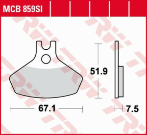 TRW szinterezett első fékbetétek a CAN-AM DS. 450 '08–'15-ös modellhez, nordicamoto.ro