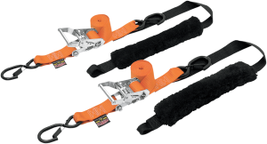 1-1/2(r) Fat Strap Deluxe Tie-downs Orange, 1, nordicamoto.ro