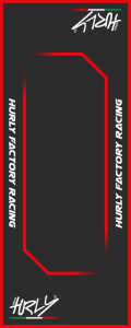Workstation Floor Mat Black, Red, White