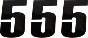 Vinyl Race Numbers Black, 1, nordicamoto.ro