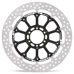 Halo sorozatú úszó rotor – fekete, ezüst, rozsdamentes acél, 1, nordicamoto.ro